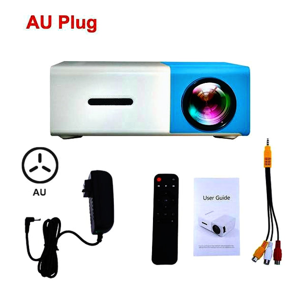 Blue Multimedia Projector for Phones + Games Consoles