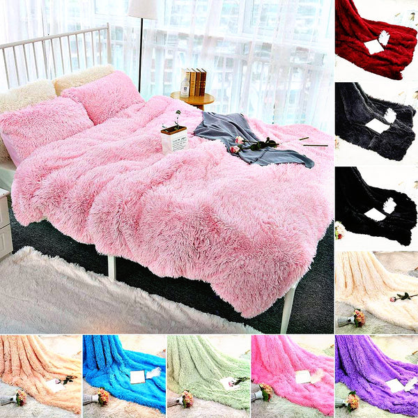Fluffy Bed/ Sofa Blanket - 80x120cm
