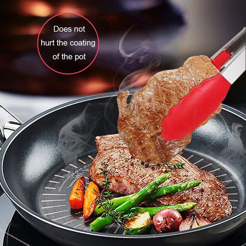 Stainless Steel Kitchen Tongs with Silicone Ends