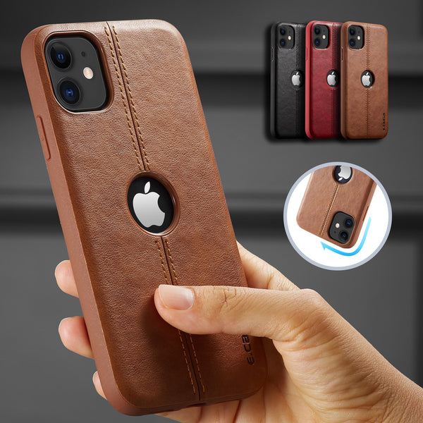Leather non-flip iPhone case