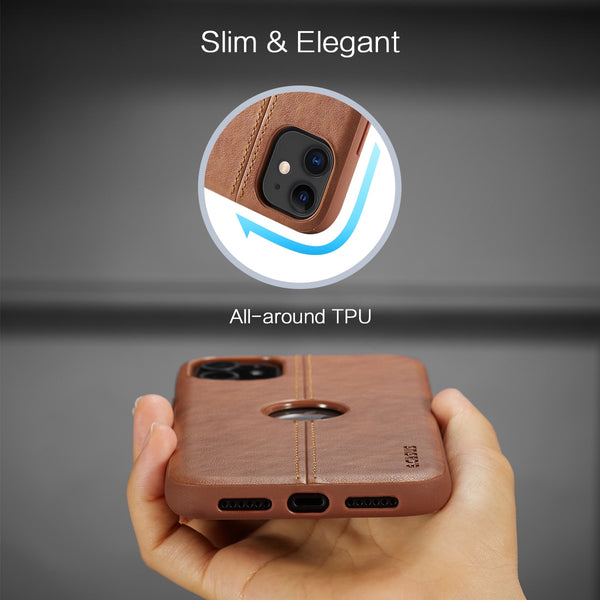 Leather non-flip iPhone case