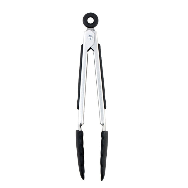 Stainless Steel Kitchen Tongs with Silicone Ends