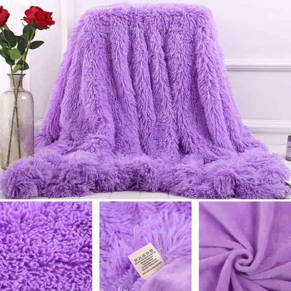Fluffy Bed/ Sofa Blanket - 80x120cm